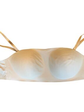 Victoria’s Secret Multi Way Paddded Bra Strapless No Wire 34DD Nude Cream